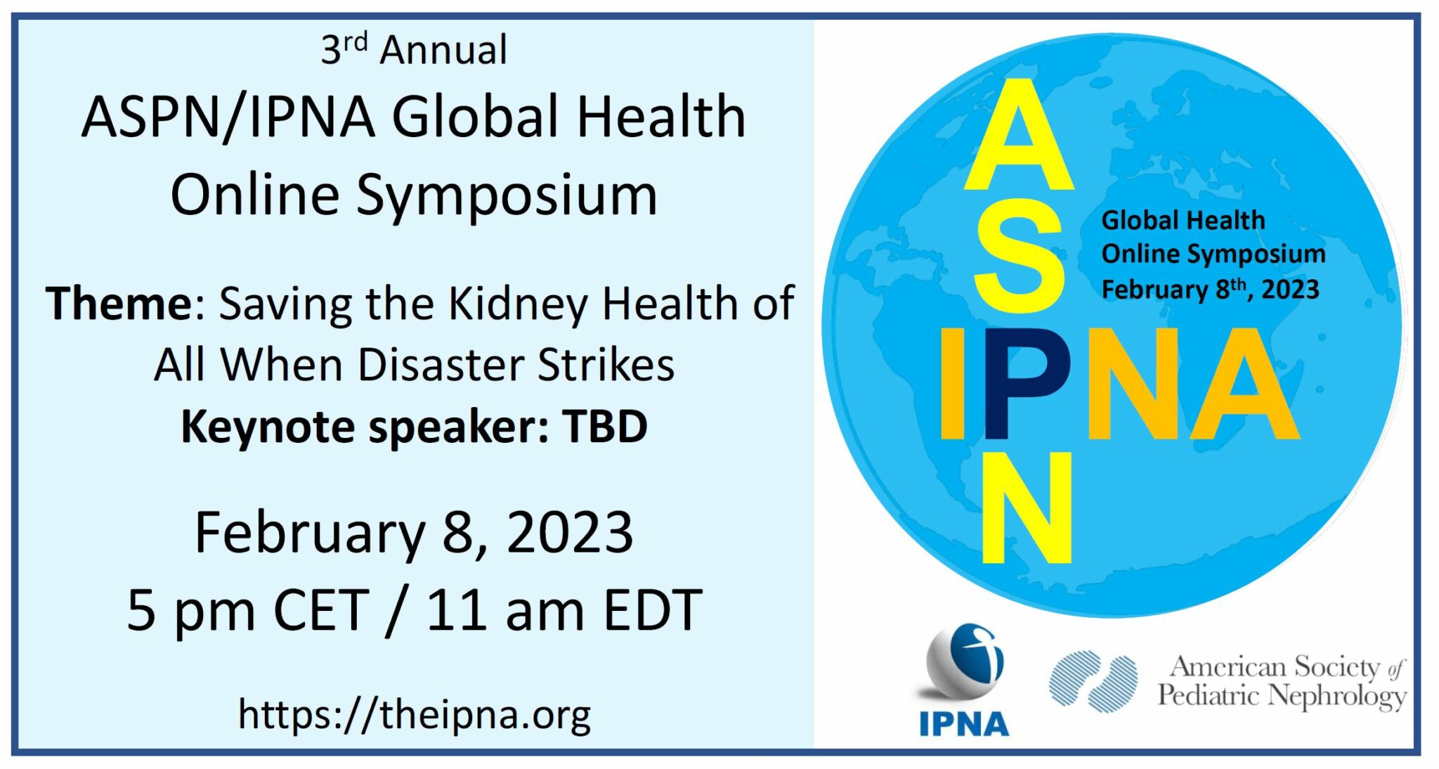 3rd Annual IPNAASPN 2023 Symposium IPNA Online International